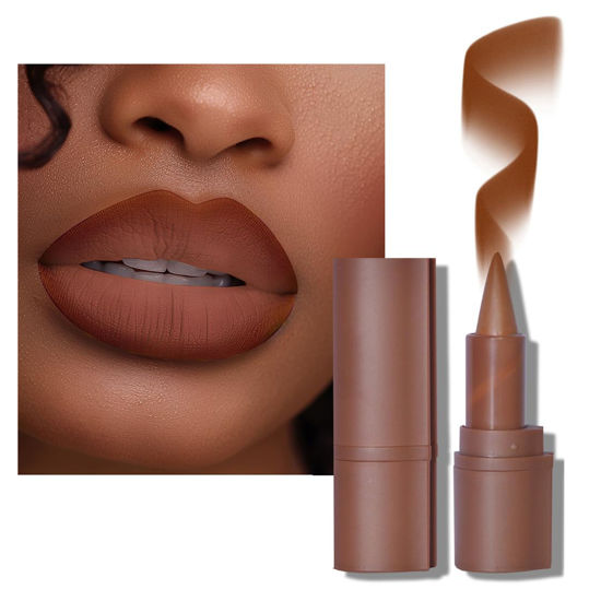 Picture of 2-in-1 Gradient Lip Liner and Lipstick Lip Combo Set - Achieve Flawless Contour and Gradual Ombre Effect with Easy-to-Use Crayon Form and Cone Tip - Non-Smudging, Long-Lasting (04# Toffee, 1)