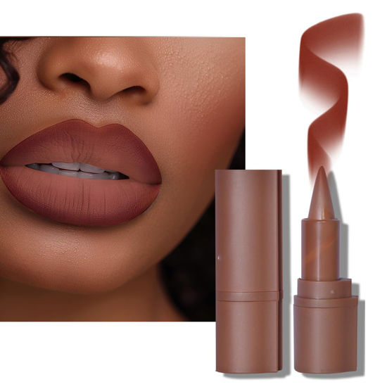 Picture of 2-in-1 Gradient Lip Liner and Lipstick Lip Combo Set - Achieve Flawless Contour and Gradual Ombre Effect with Easy-to-Use Crayon Form and Cone Tip - Non-Smudging, Long-Lasting (02# Dusk, 1)