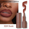 Picture of 2-in-1 Gradient Lip Liner and Lipstick Lip Combo Set - Achieve Flawless Contour and Gradual Ombre Effect with Easy-to-Use Crayon Form and Cone Tip - Non-Smudging, Long-Lasting (02# Dusk, 1)