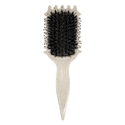 Picture of Curl Defining Brush Curly Hair Brush Boar Bristle Hair Brush Styling Brush for Detangling Shaping & Defining Curls for Women and Men (Beige)