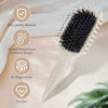 Picture of Curl Defining Brush Curly Hair Brush Boar Bristle Hair Brush Styling Brush for Detangling Shaping & Defining Curls for Women and Men (Beige)