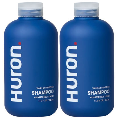 Picture of Huron Men's Shampoo - Mens Daily Shampoo for Full & Strong Hair- Nourishing Shampoo for Men's Hair with Argan Oil & Vitamins E and B5-11.7oz (2 Pack)