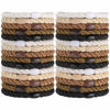 Picture of Hair Ties for Women Girls, Funtopia 30 Pcs Elastics Hair Bands Ponytail Holders for Thick Hair, No Damage No Crease Hair Elastics (Black/Brown/White/Beige/Coffee)
