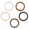 Picture of Hair Ties for Women Girls, Funtopia 30 Pcs Elastics Hair Bands Ponytail Holders for Thick Hair, No Damage No Crease Hair Elastics (Black/Brown/White/Beige/Coffee)