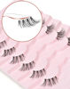 Picture of Onlyall Half Eyelashes Corner Lashes Natural Lashes Half Lashes Wispy End Lashes Corner Eyelashes 3/4 Lashes Clear Band Lashes 7 Pairs C03 (6MM-15MM)