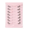 Picture of Onlyall Half Eyelashes Corner Lashes Natural Lashes Half Lashes Wispy End Lashes Corner Eyelashes 3/4 Lashes Clear Band Lashes 7 Pairs C03 (6MM-15MM)