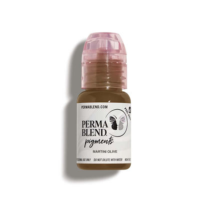 Picture of Perma Blend - Martini Olive - Microblading Ink for Permanent Eyeliner - Professional Tattoo Ink - Brown Tattoo Ink Makeup - Vegan (0.5 oz)