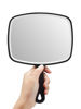 Picture of OMIRO Hand Mirror, Large Black Handheld Mirror with Handle, 7.4" W x 10.3" L
