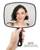 Picture of OMIRO Hand Mirror, Large Black Handheld Mirror with Handle, 7.4" W x 10.3" L
