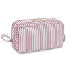 Picture of Narwey Cute Makeup Bag Small Toiletry Bag Travel Cosmetic Bag Organizer Make Up Bags with Organized Pockets for Women (Dusty Rose Stripe, Large)