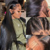Picture of bunGiol 26 Inch Straight Lace Front Wigs Human Hair 10A Virgin Lace Frontal Wigs 13x4 Hd Lace Front Wigs Human Hair Wig with Baby Hair Natural Hairline 180%