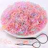 Picture of 2000 PCS Hair Bands, Color Elastic Rubbers, Mini Ties for Girls' Ponytails, Soft Non-Slip Small Bands with 2 PCS Topsy Tail Tools