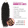 Picture of 8 Packs Curly Boho Braids Faux Locs Crochet Hair, 18 Inch Goddess Locs Crochet Hair, Hippie Locs, Hair Extensions (18 Inch, 8 Packs, 4#)