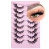 Picture of Lashes Wispy False Eyelashes Fox Eye Lashes Fake Lashes Fluffy Cat Eye Lashes Faux Mink Strip Lashes Natural Look Clear Band Eyelashes Pack by GVEFETIEE 8 Pairs