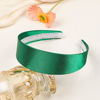 Picture of Ivyu Green Headbands for Women 70s Wide Headband Girls Halloween Satin Headbands for Adults 60s Hard Head Bands