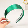 Picture of Ivyu Green Headbands for Women 70s Wide Headband Girls Halloween Satin Headbands for Adults 60s Hard Head Bands