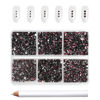 Picture of Beadsland 7200pcs Flatback Rhinestones,Burgundy Rhinestones Nail Gems Round Crystal Rhinestones for Crafts,Mixed 6 Sizes with Wax Pencil Kit, SS3-SS10,Amethyst