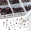 Picture of Beadsland 7200pcs Flatback Rhinestones,Burgundy Rhinestones Nail Gems Round Crystal Rhinestones for Crafts,Mixed 6 Sizes with Wax Pencil Kit, SS3-SS10,Amethyst