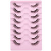 Picture of Half Lashes Natural Looking Cat Eye Lashes Accent Eyelashes Multi-layers Wispy Fluffy 3D Curly False Lashes Pack by Mavphnee