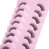 Picture of Half Lashes Natural Looking Cat Eye Lashes Accent Eyelashes Multi-layers Wispy Fluffy 3D Curly False Lashes Pack by Mavphnee