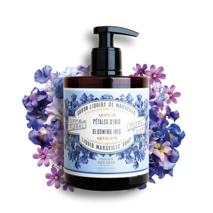 Picture of Panier des Sens - Liquid Hand Soap - Blooming Iris Hand Wash - French Marseille Moisturizing Hand Soap with Coconut Oil - Refillable Kitchen & Bathroom Hand Soap - 96% Natural Ingredients -16.9 Fl.oz