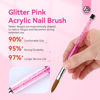 Picture of Saviland 3pcs Acrylic Nail Brush Set: Size 6/8/12 Professional Acrylic Nail Brushes for Acrylic Application Acrylic Powder Nail Art Extension & 3D Nail Carving Manicure Tools Home Nail Salons DIY