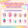 Picture of Modelones Press on Nails for Kids 144Pcs 6 Pack Children Girls Toys 8-10 Acrylic Fake Nails Pre-glue Full Cover Glitter Gradient Color Butterfly Unicorn Short False Nail Kits Sets Christmas Gifts