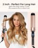 Picture of 2 Inch Extra Long Barrel Curling Iron for Long Hair, Large Barrel Curling Wand Ceramic Tourmaline Dual Voltage