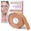 Picture of Akissos Facial Myofascial Lift Tape Face Lift Tape Face Toning Belts Anti Wrinkle Patches Anti Freeze Stickers Neck Lift Tape Unisex For Firming and Tightening Skin 2.5cm*5m