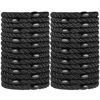 Picture of Black Elastic Hair Ties for Women and Girls, Funtopia 30 Pcs No Metal No Slip Braided Ponytail Holders for Thick and Medium Hair