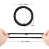 Picture of Black Elastic Hair Ties for Women and Girls, Funtopia 30 Pcs No Metal No Slip Braided Ponytail Holders for Thick and Medium Hair