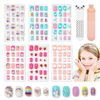 Picture of Modelones Press on Nails for Kids 144Pcs 6 Pack Children Acrylic Fake Nails Pre-glue Full Cover Glitter Gradient Color Starts Unicorn Short False Nail Art Kits Sets Christmas Gifts for Kids Girls