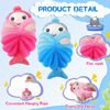 Picture of 2 Pcs Bath Loofahs Kids Toddler Body Loofahs Cute Cartoon Kids Loofah Kid Bath Sponges Loofah Bath Pouf Body Scrubber Mesh Loofah Sponges for Children Shower Washing Exfoliating (Mermaid)