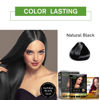 Picture of Herbishh Natural Hair Dye Shampoo with Argan Mask - Long-Lasting Color for Gray Hair - Travel Size, 10+1 Pack, Ammonia-Free (Black)