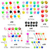 Picture of BBATT-HAPPY 240PCS Nail Charms for Acrylic Nails，Junk Nail Theme Eye Pill Puncture Dice Billiards Silver Half Round Pearl Nail Decorations ，Nail Accessories for Nail Art Supplies Manicure DIY