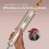 Picture of Upgraded Automatic Rotating Curling Iron - TYMO Long Barrel Curling Wand for Long Hair, Ceramic 1 Inch Hair Curler Anti-Scald, Tangle-Free, 600M Ionic, Dual Voltage for Easy Lasting Curls, Gold