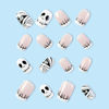Picture of Halloween Nails Square Press on Nails Short Fake Nails Acrylic Glue on Nails Short Glossy False Nails with Skull Mummy Designs Cute Halloween Nails Full Cover Stick on Nails for Women