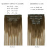 Picture of HOTBANANA Clip in Hair Extensions 20 inch 150g 7pcs Walnut Brown to Ash Brown and Bleach Blonde Clip in Remy Human Hair Extensions Straight Hair Invisi Edge Clip Hair Full Head
