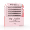 Picture of Silly George Pop-On Lashes - DIY 1-Step Pre-Glued Faux Eyelash Clusters, Natural Look Extensions, Black - Rosy, 5-7 Pair Set, Pack of 60 Clusters