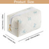 Picture of HHQQWZ Makeup Bag Travel Cosmetic Bag for Women Girls, Zipper Make Up Pouch, Floral Flowers Toiletry Organizer Makeup, Portable Storage Bag, Cosmetic Travel Cloth Bag (Blue Bow Tie)