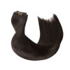 Picture of HOTBANANA Clip in Hair Extensions 16 inch 130g 7pcs Dark Brown Clip in Remy Human Hair Extensions Straight Hair Invisi Edge Clip Hair Full Head