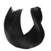 Picture of HOTBANANA Clip in Hair Extensions 20 inch 150g 7pcs Jet Black Clip in Remy Human Hair Extensions Straight Hair Invisi Edge Clip Hair Full Head