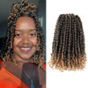 Picture of The BOHOBABE Pre-twisted Passion Twist Crochet Hair 14 Inch Short Pre-looped Crochet Passion Twist Braiding Hair 8 Packs (T27)