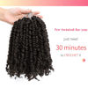 Picture of The BOHOBABE Crochet Passion Twist Hair Pretwisted 12 Inch Short Brown Pre-looped Passion Twist Crochet Braiding Hair 8 Packs(4#)