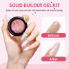 Picture of SUPWEE Solid Sculpture Builder Gel, Aurora Pink 3D Nail Gel White Non-Stick Hand Nail Extension Gel for Carving Patterns Decoration Nail Art Emboss Hard Gel for Nails Mnicure DIY at Home 14g(0.49 oz)