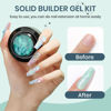 Picture of SUPWEE 3 Colors Solid Builder Gel for Nail Extension Non Stick Hand Hard Gel with Dual Form 3D Nail Sculpture Gel Nail Strengthen Nail Art for Home DIY Nail Salon