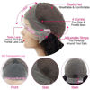 Picture of Short Bob Wig Human Hair 13x4 Frontal Lace Wig Curly Bob Wigs for Black Women 150% Density Bleached Knots Glueless HD Lace Front Wigs Human Hair Pre Plucked with Baby Hair Natural Hairline (10 Inch)