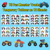 Picture of Ozepao Monster Trucks Temporary Tattoo for Kids, 10 Sheets Monster Truck Fake Tattoos for Boys Party Favors, Goodie Bags Stuffers, Brithday Supplies Decorations