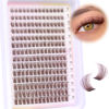 Picture of Brown Lash Clusters Wispy Natural Eyelash Clusters Eyelash Extensions 196pcs D Curl DIY Individual Lashes Extensions