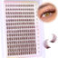 Picture of Brown Lash Clusters Wispy Natural Eyelash Clusters Eyelash Extensions 196pcs D Curl DIY Individual Lashes Extensions